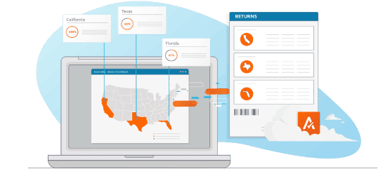 Managed Returns solution illustration for Avalara Returns.