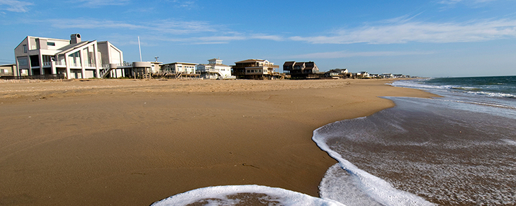 Virginia Beach, Virginia, homes on beach