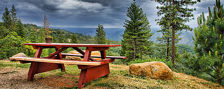 Placer County, California, picnic table